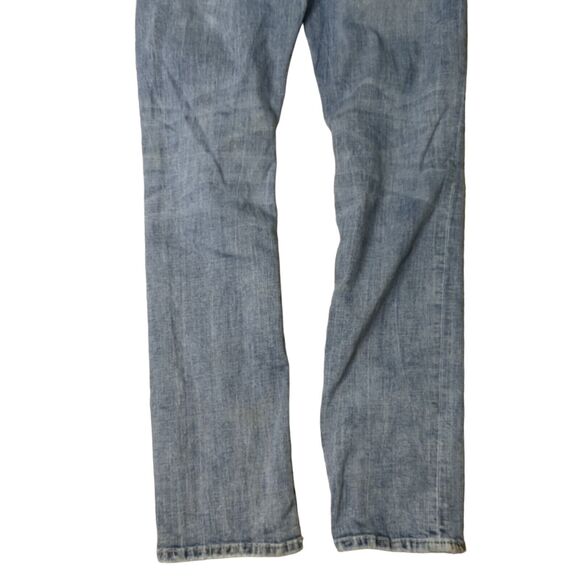 BKE Carter Men’s Bootleg Cotton Stretch Distressed Blue Denim Jeans 28R - Picture 10 of 12